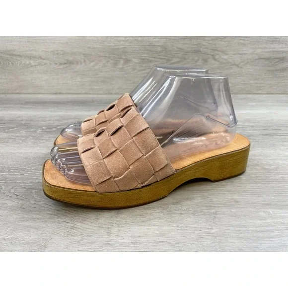 Matisse Hamptons Women's US 8 Pink Suede Leather Slip-On Open Toe Slide Sandal - Picture 4 of 11